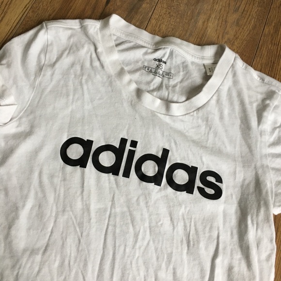 adidas Tops - 🦋 Adidas white and black logo t shirt